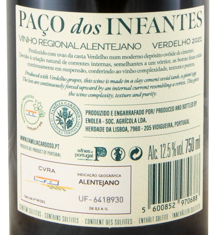2021 Herdade da Lisboa Paço dos Infante Verdelho branco