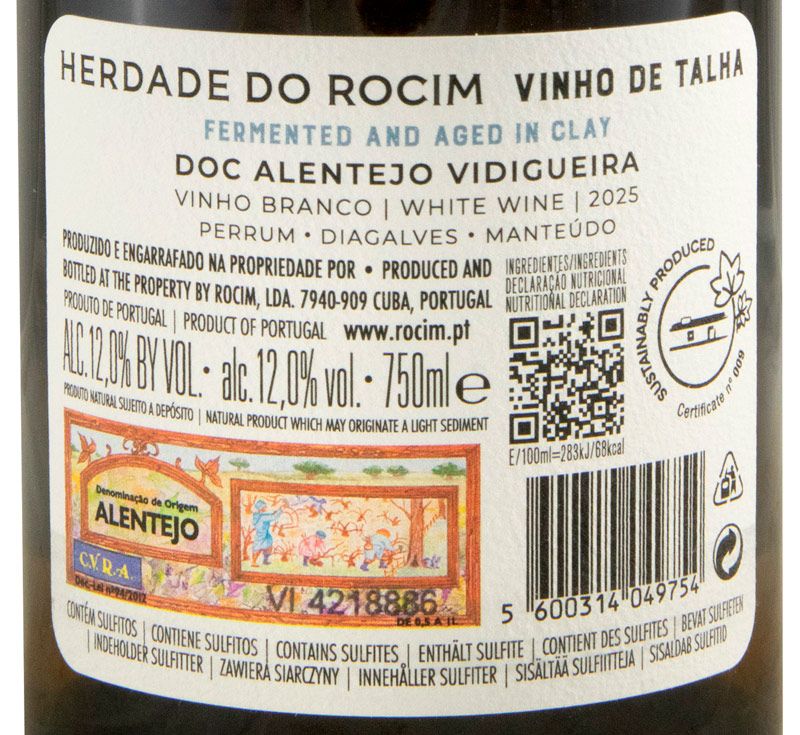 2025 Herdade do Rocim Vinho de Talha branco