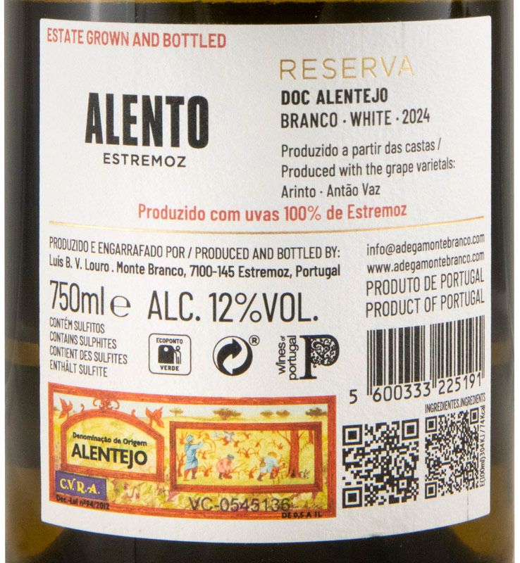 2024 Alento Reserva branco