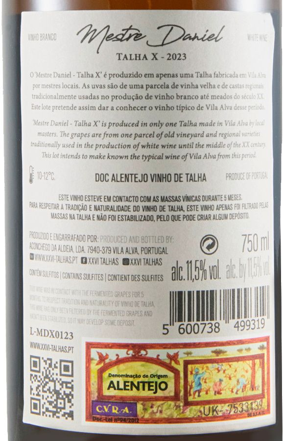 2023 XXVI Talhas Mestre Daniel Talha Única X branco