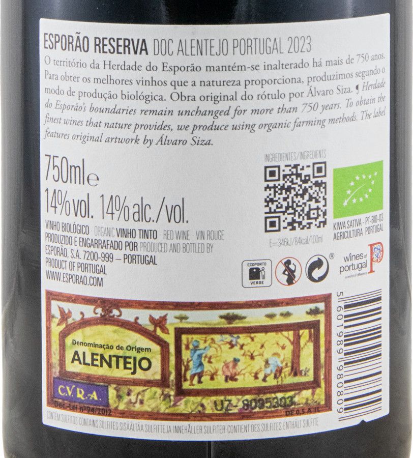2023 Esporão Reserva biológico tinto