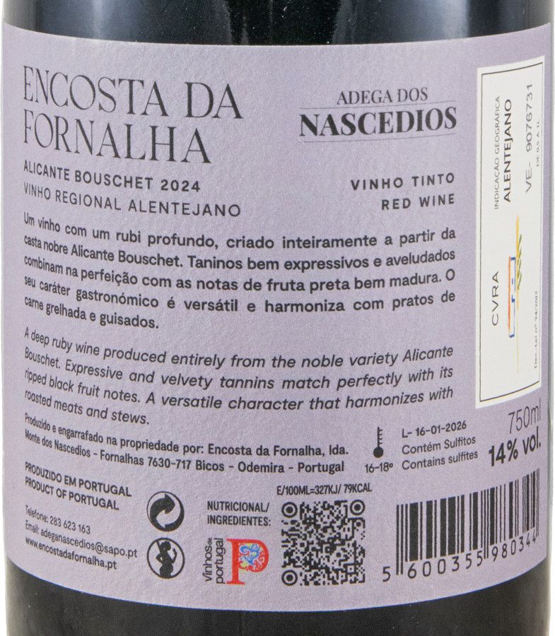 2024 Encosta da Fornalha Alicante Bouschet tinto