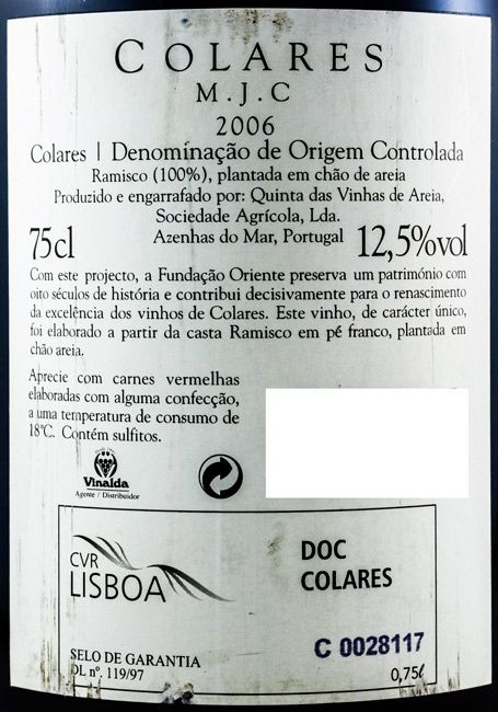 2006 Colares Fundação Oriente Ramisco red
