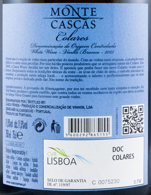 2013 Monte Cascas Malvasia white