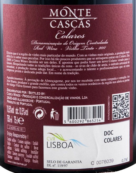 2011 Monte Cascas Ramisco tinto