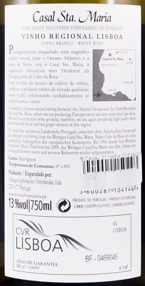 2016 Casal Sta. Maria Sauvignon Blanc branco