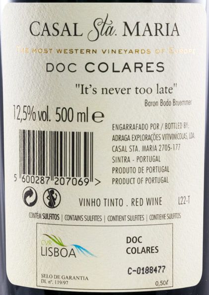 2009 Casal Sta. Maria Ramisco Colares tinto 50cl