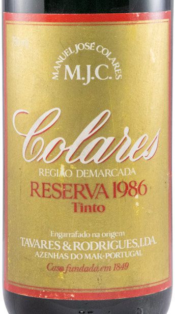 1986 Colares Reserva M.J.C. red