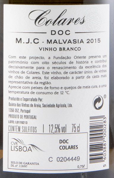 2015 Colares Fundação Oriente Malvasia branco