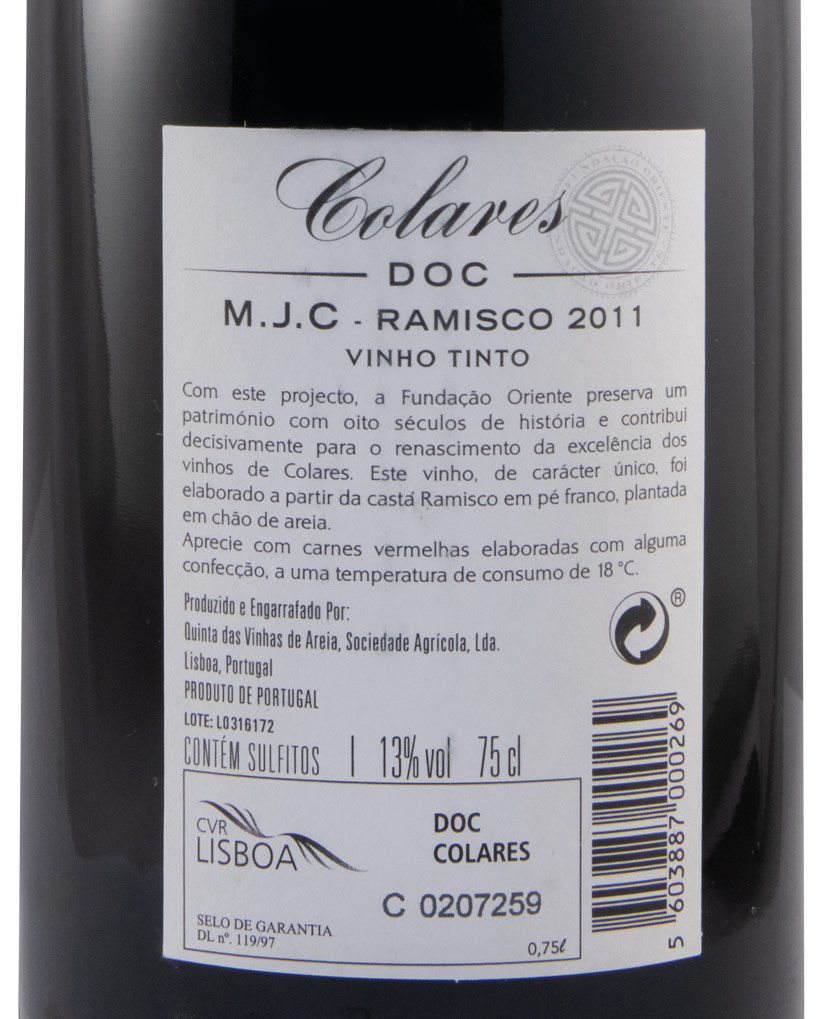 2011 Fundação Oriente Colares Ramisco tinto