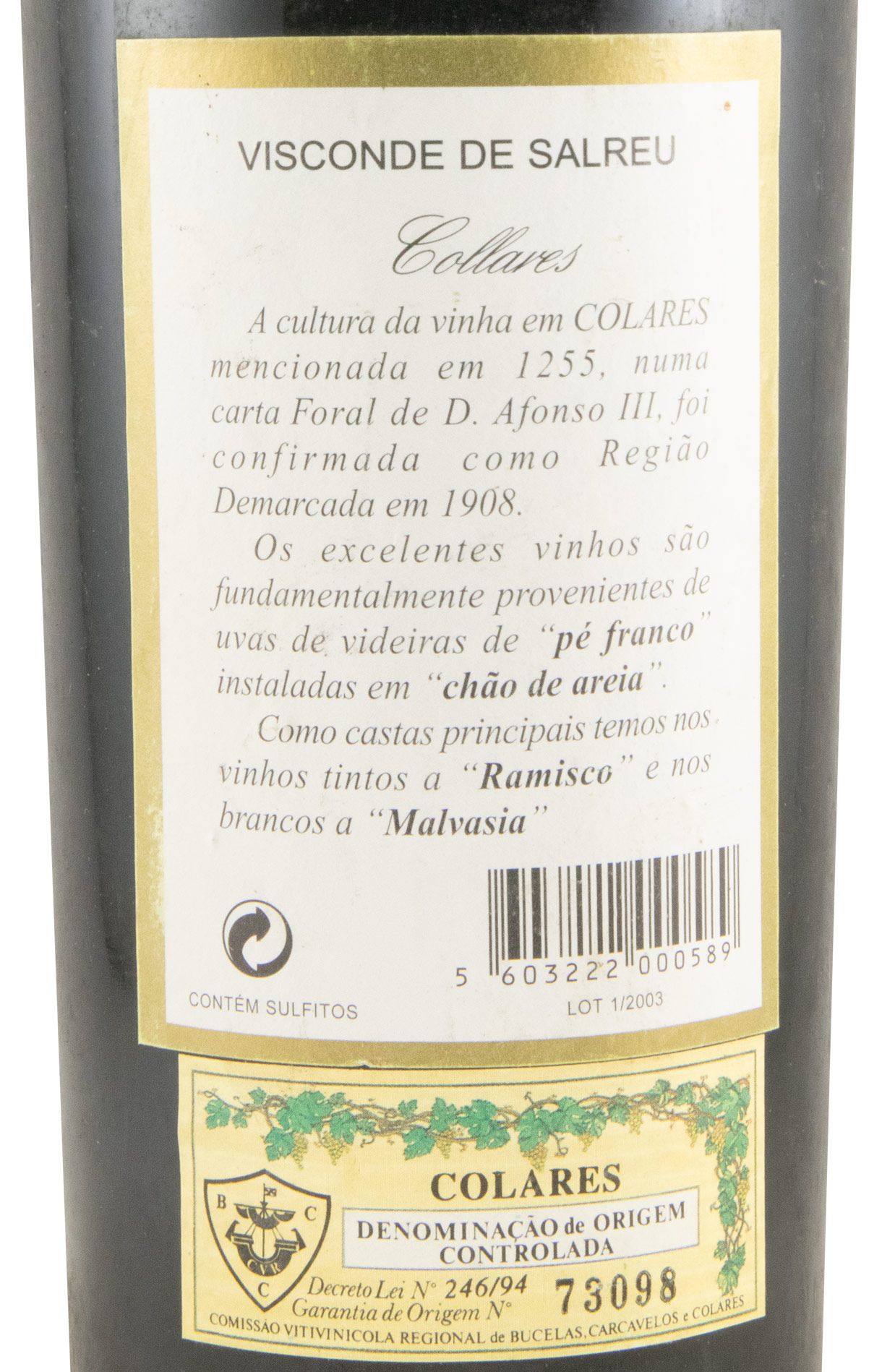 2003 Collares Visconde de Salreu red