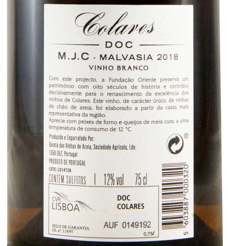 2018 Colares Fundação Oriente Malvasia white