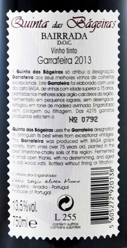 2013 Quinta das Bágeiras Garrafeira tinto