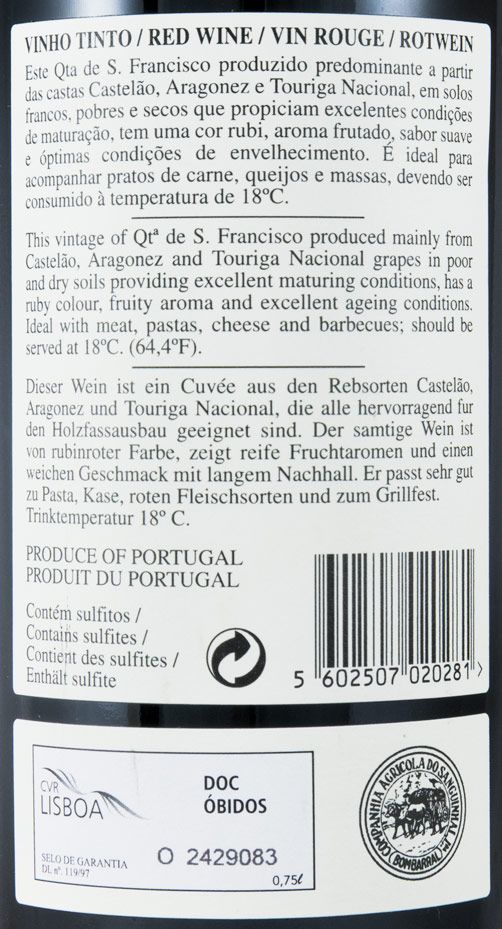 2016 Quinta de S. Francisco red
