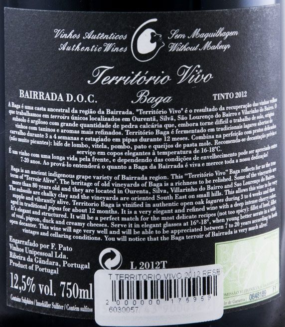 2012 Filipa Pato Território Vivo Baga tinto