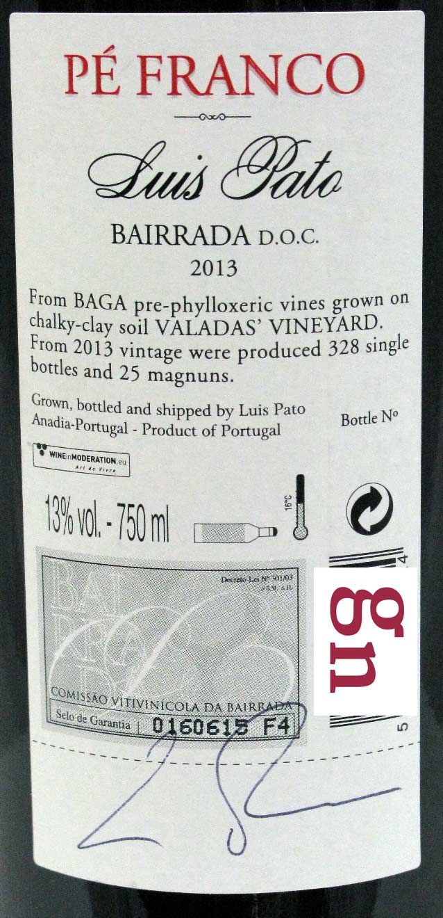 2013 Luis Pato Pé-Franco Vinha das Valadas tinto