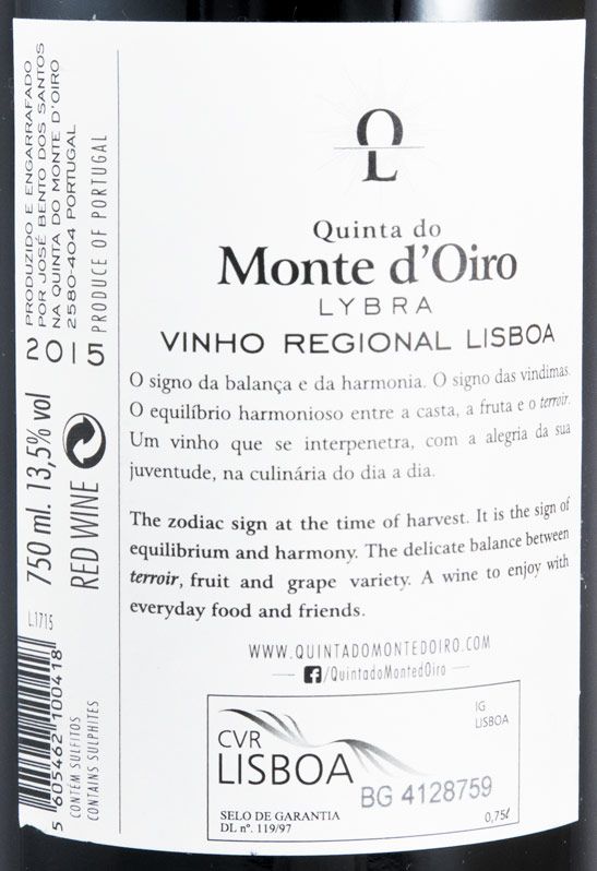 2015 Quinta do Monte d'Oiro Lybra red