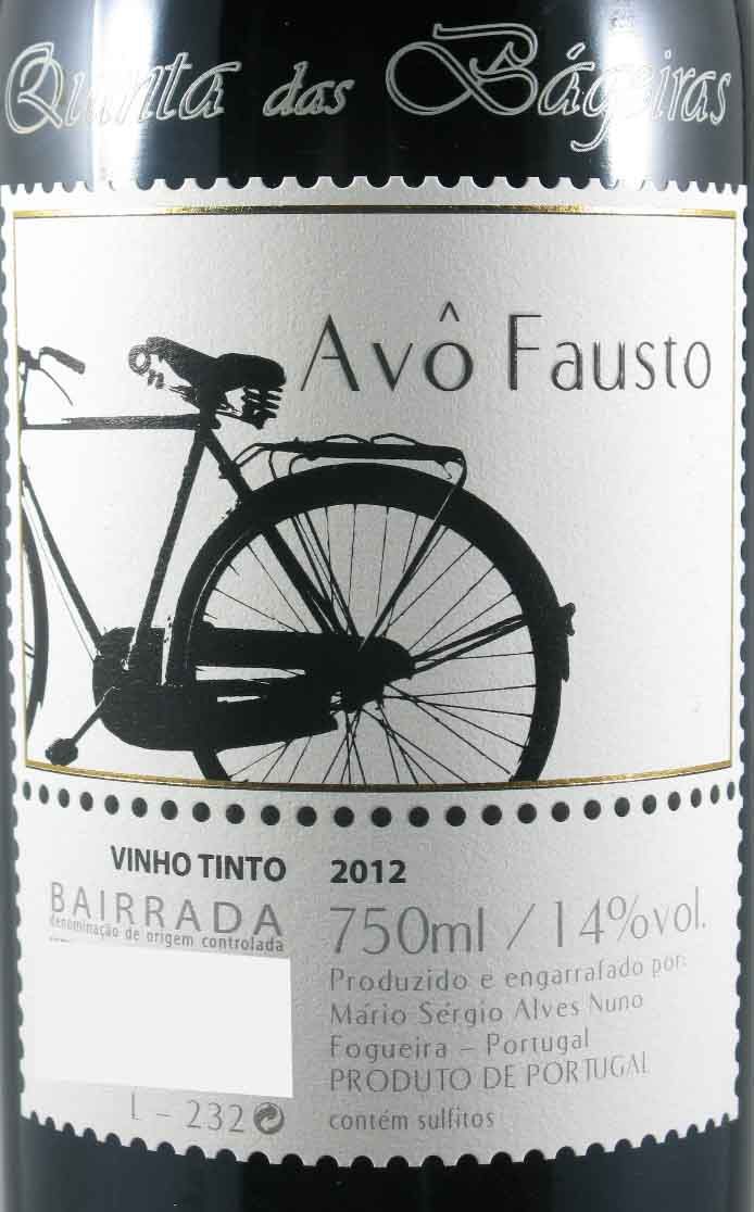 2012 Quinta das Bágeiras Avô Fausto red