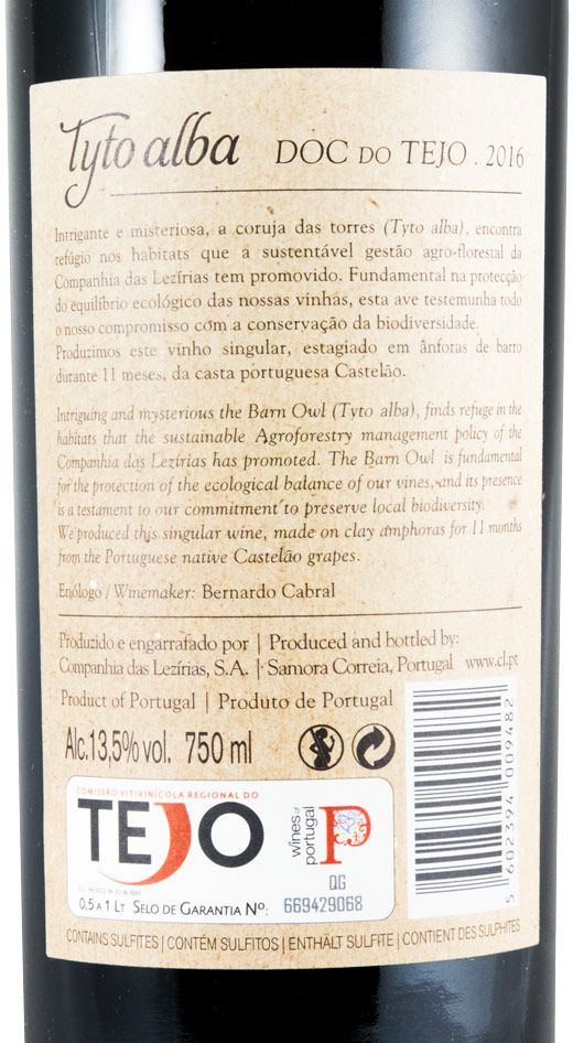 2016 Tyto Alba Castelão Estágio em Barro tinto