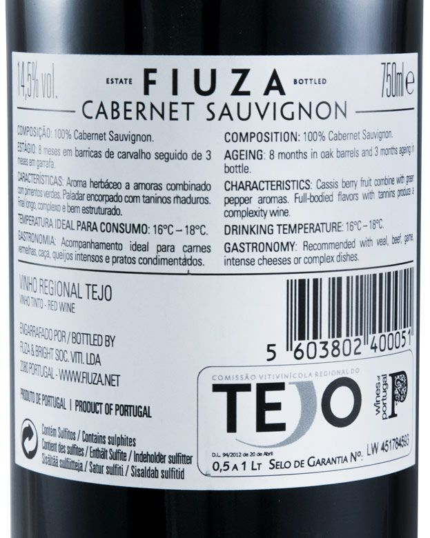 2017 Fiuza Cabernet Sauvignon tinto