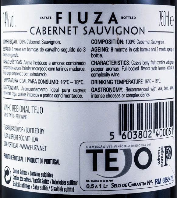 2015 Fiuza Cabernet Sauvignon tinto