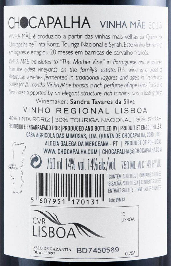 2013 Quinta de Chocapalha Vinha Mãe tinto