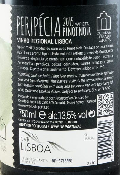 2015 Peripécia Pinot Noir tinto