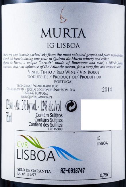 2014 Quinta Da Murta Bucelas red