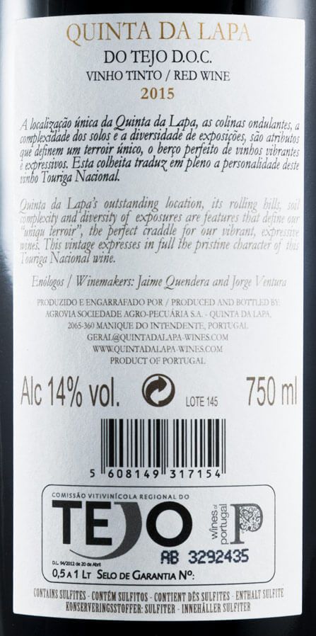 2015 Quinta da Lapa Touriga Nacional Reserva red