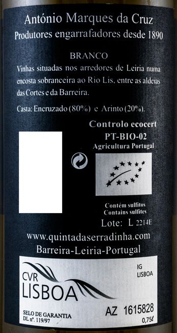 2014 Quinta da Serradinha Encruzado Arinto biológico branco