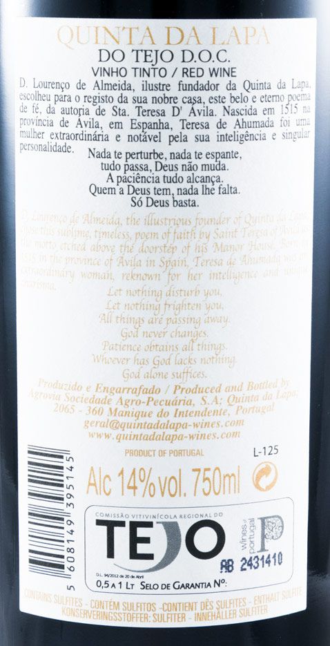 2014 Quinta da Lapa Reserva Homenagem red