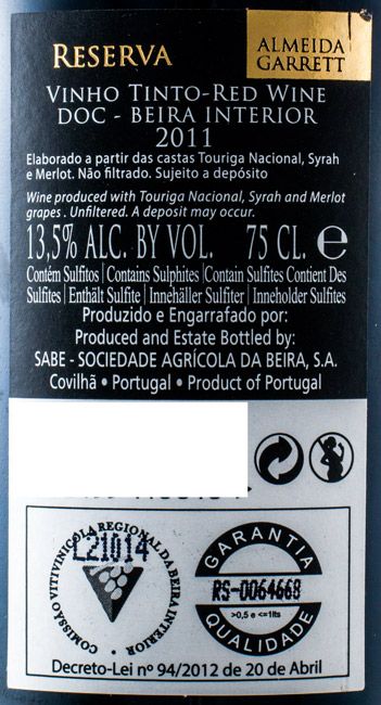2011 Almeida Garrett Reserva tinto