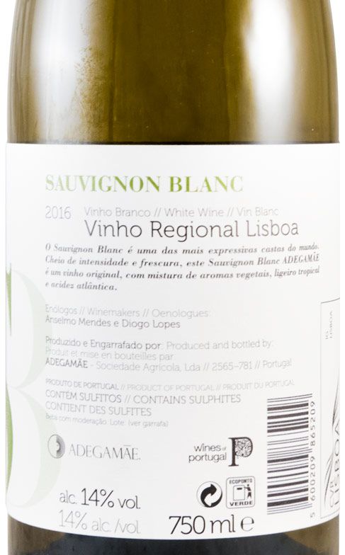 2016 Adega Mãe Sauvignon Blanc white