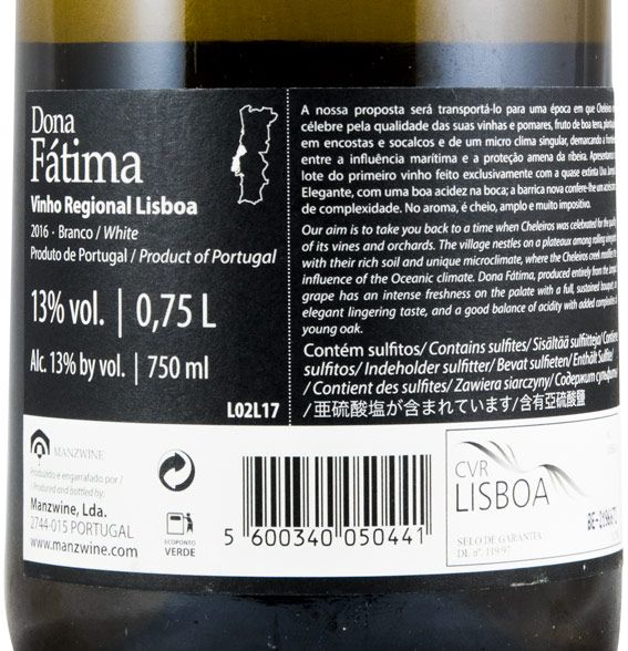 2016 Manz Dona Fátima white