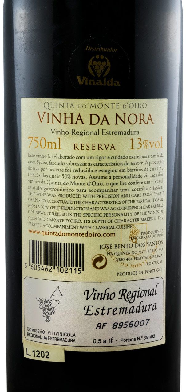 2002 Quinta do Monte d'Oiro Vinha da Nora tinto