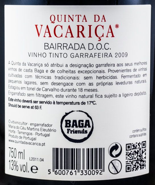 2009 Quinta da Vacariça Garrafeira tinto