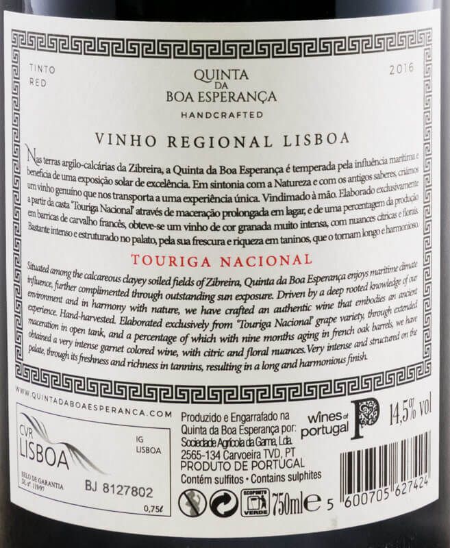 2016 Quinta da Boa Esperança Touriga Nacional red