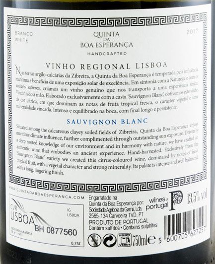 2017 Quinta da Boa Esperança Sauvignon Blanc branco