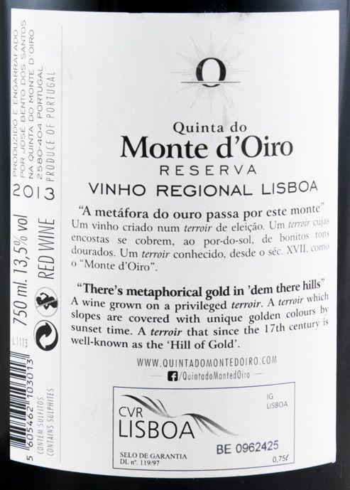 2013 Quinta do Monte d'Oiro Reserva red