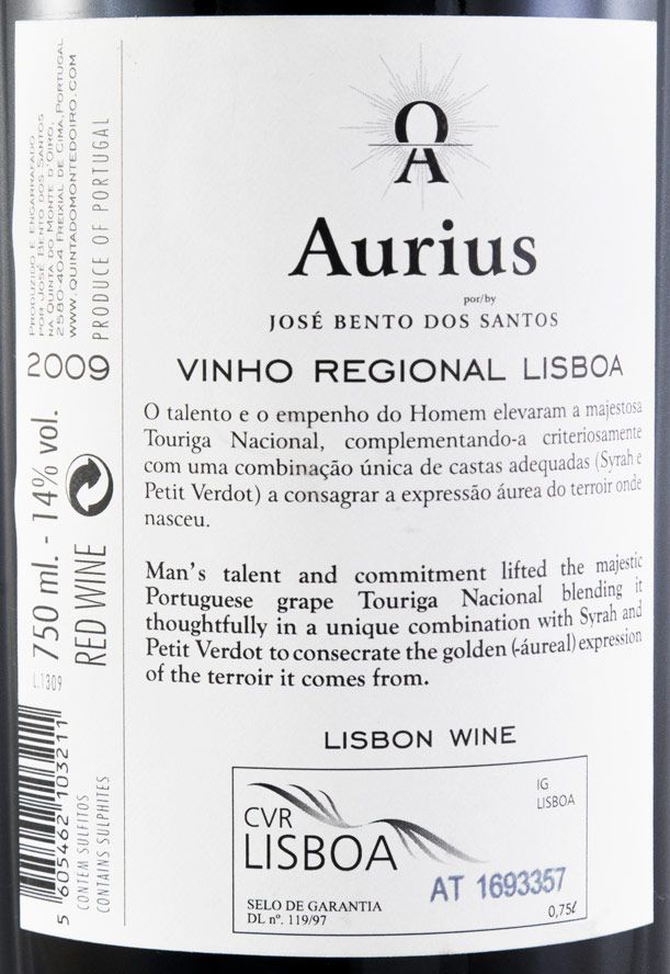 2009 Quinta do Monte d'Oiro Aurius tinto