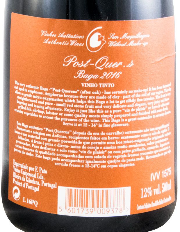 2016 Filipa Pato Post-Quercus Baga red 50cl