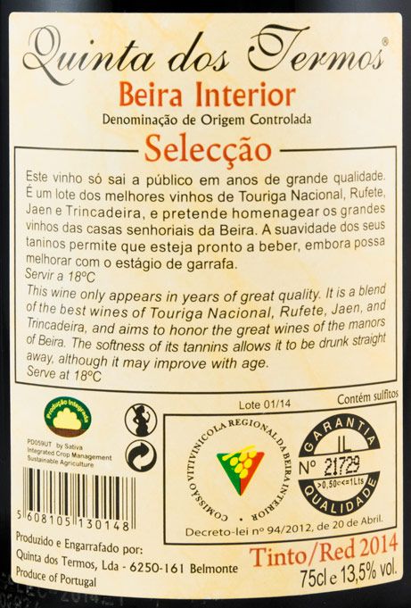 2014 Quinta dos Termos Selecção red