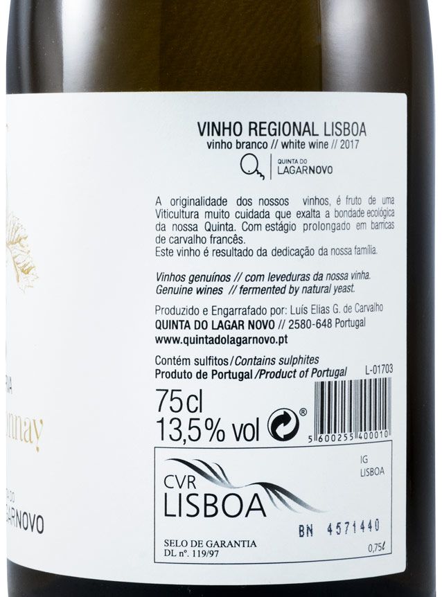 2017 Quinta do Lagar Novo Chardonnay Reserva branco