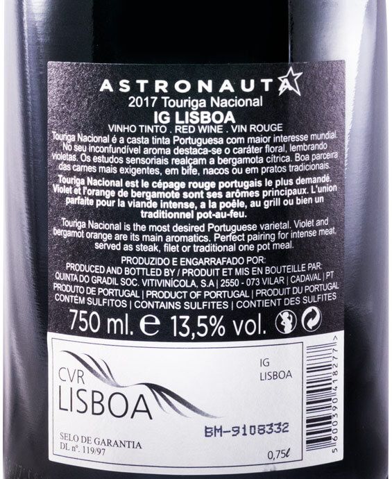 2017 Astronauta Touriga Nacional red