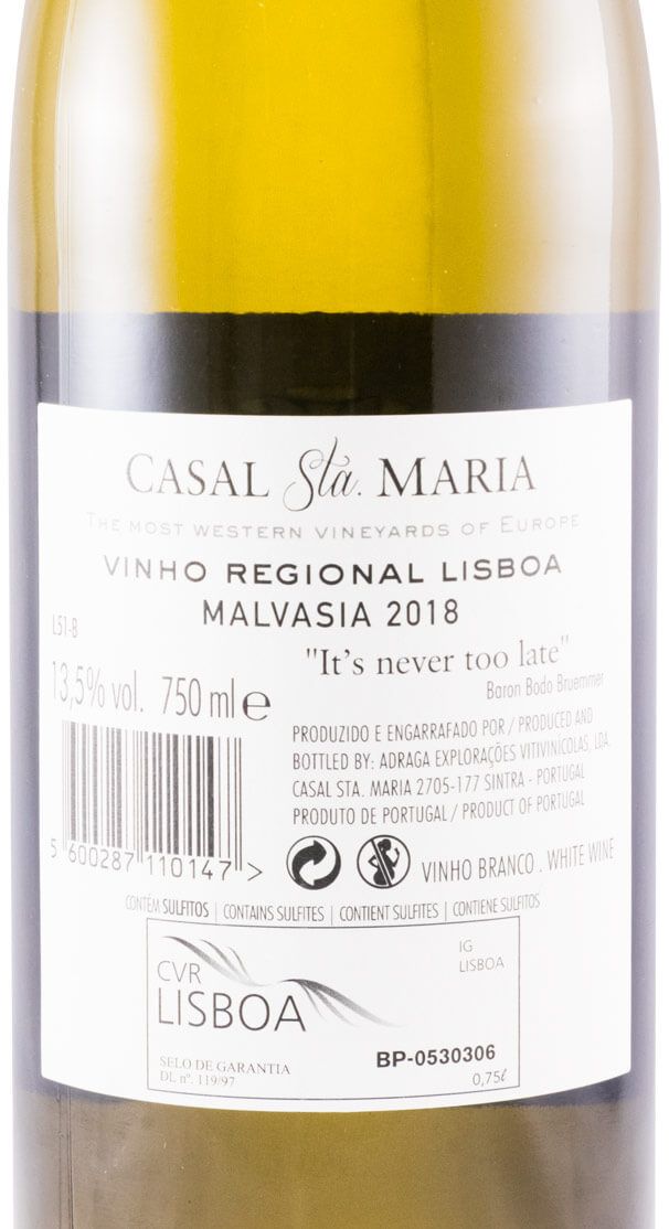 2018 Casal Sta. Maria Malvasia branco