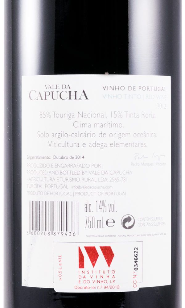 2012 Vale da Capucha Vinha Teimosa tinto