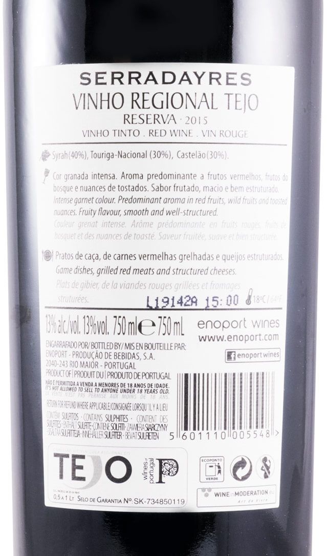 2015 Serradayres Reserva tinto