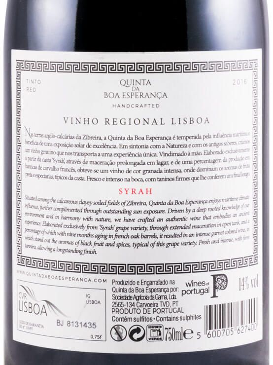 2016 Quinta da Boa Esperança Syrah tinto