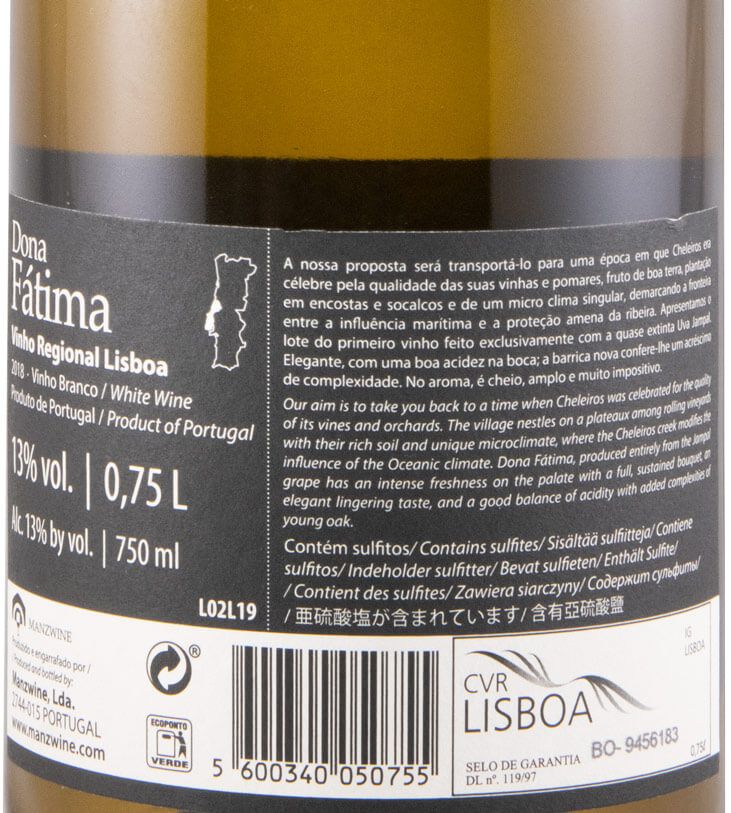 2018 Manz Dona Fátima white