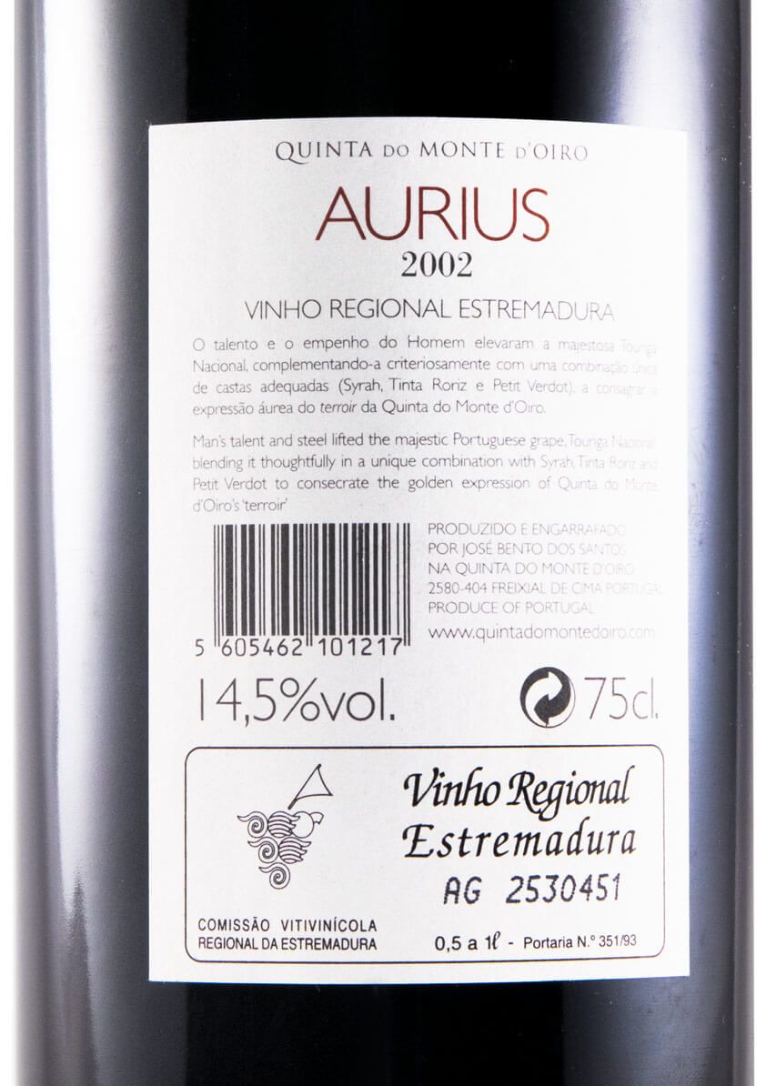 2002 Quinta do Monte d'Oiro Aurius red